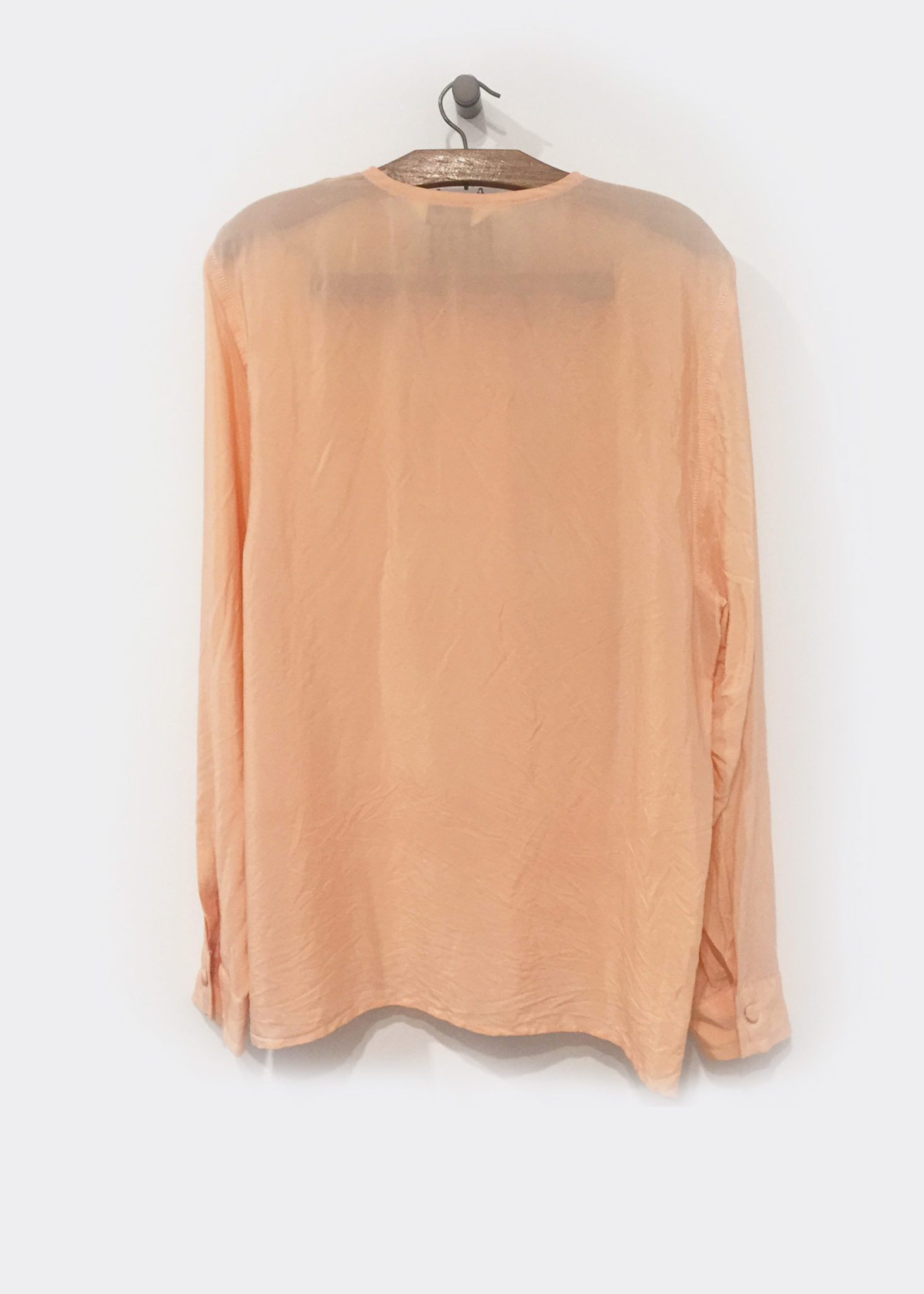 Peach Blouse Silk Long Sleeve 1930s Glamor style by 1980s – Jimmy Buffalo